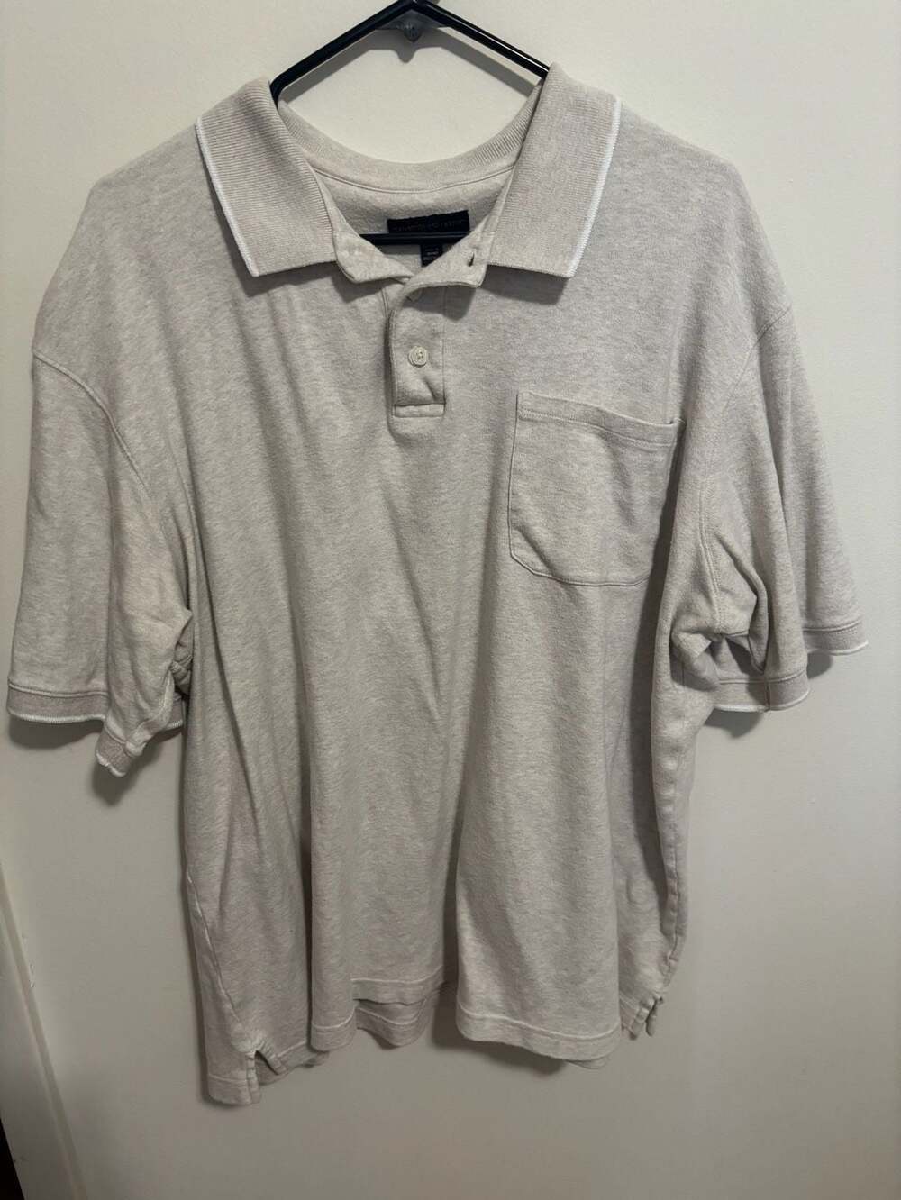 Cambridge Classics Men's Oatmeal Heather 100% Cotton Short Sleeve Polo Shirt